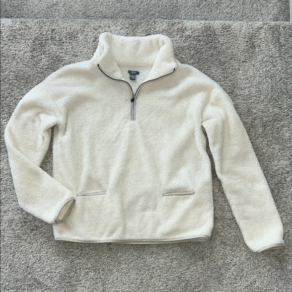 aerie Tops - Aerie Cozy Creamy White Fleece Pullover